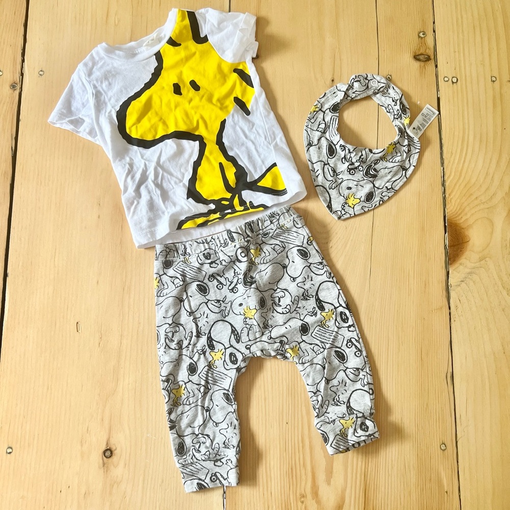 3 piece snoopy outfit for baby boy
